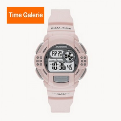 Skechers SR2120 Lampson Digital Plastic Case Blush Pink Polyurethane Strap Watch